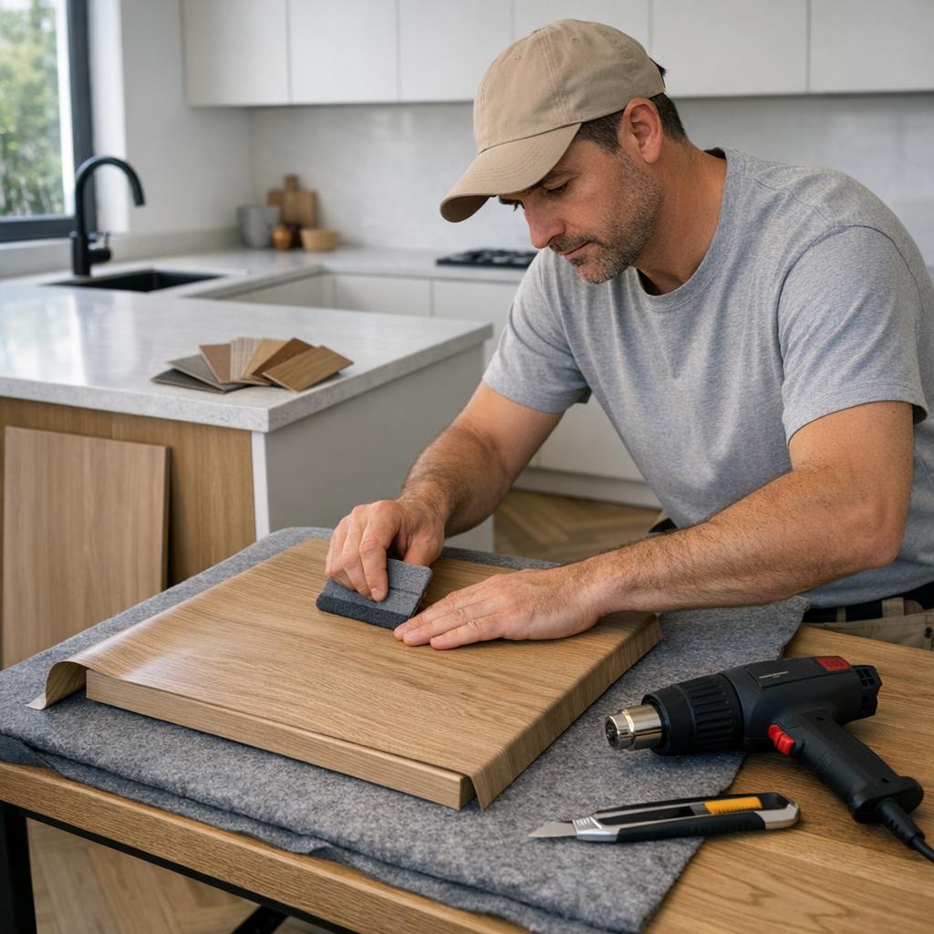keukendeurtjes_wrappen_met_houtlook_folie_in_moderne_keuken