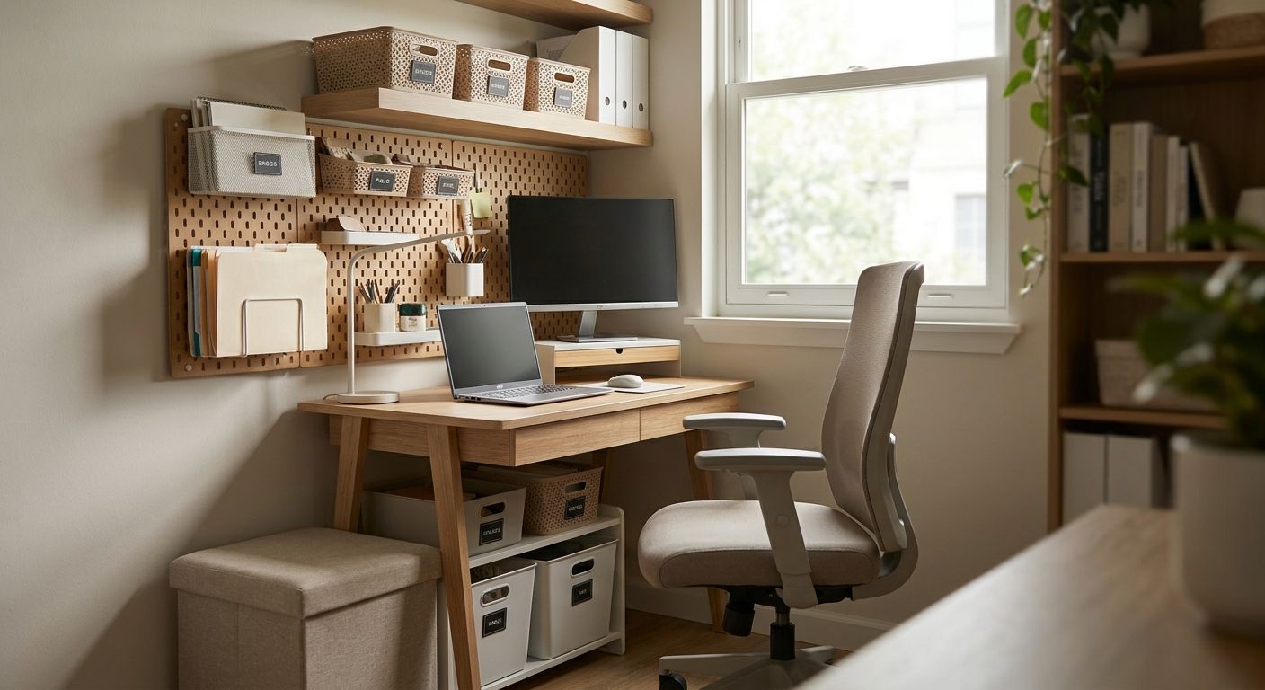 How to organize a small home office in limited space